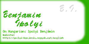 benjamin ipolyi business card
